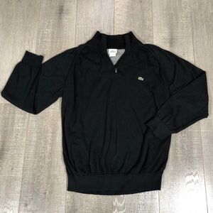 Lacoste Men’s ¼ zip Sweater Size 6 Color Black